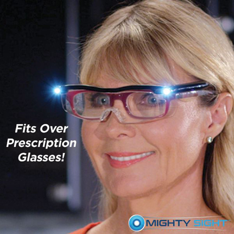 TV New Mighty Sight with LED Light Glasses Reading Glasses Magnifying Glass Magnifying HD Factory in Stock