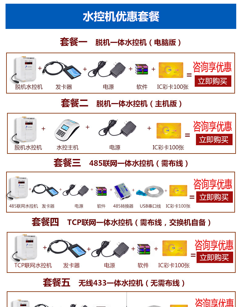 水控机智能水表预付费水表磁卡ic卡刷卡水电一卡通插卡式冷水插卡