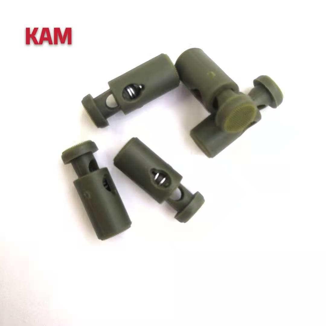 华联KAM厂家直销箱包配件绳扣 塑料弹簧扣 圆珠扣 松紧调节扣