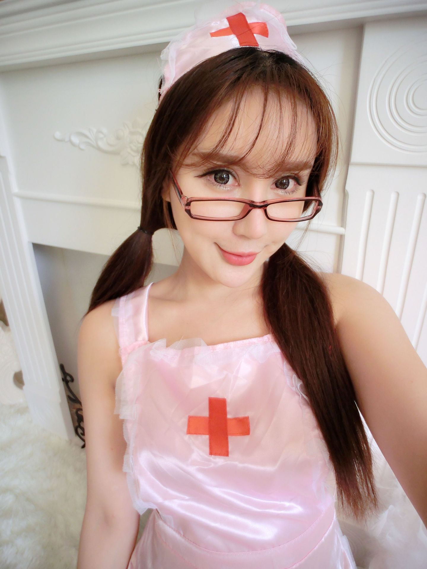 性感诱惑护士服角色扮演者纯白制服情趣内衣批发女式围裙肚兜代发