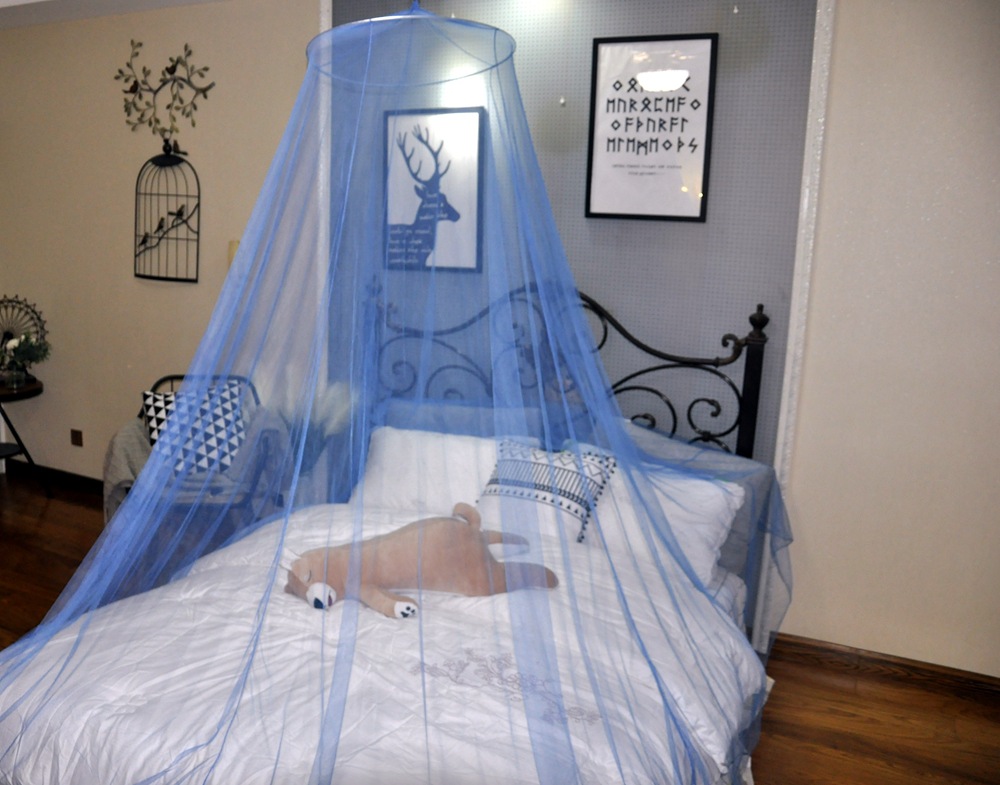 简易夏季宫廷圆帐 学生床幔帐 圆顶吊挂公主蚊帐 防蚊纱帐oem批发