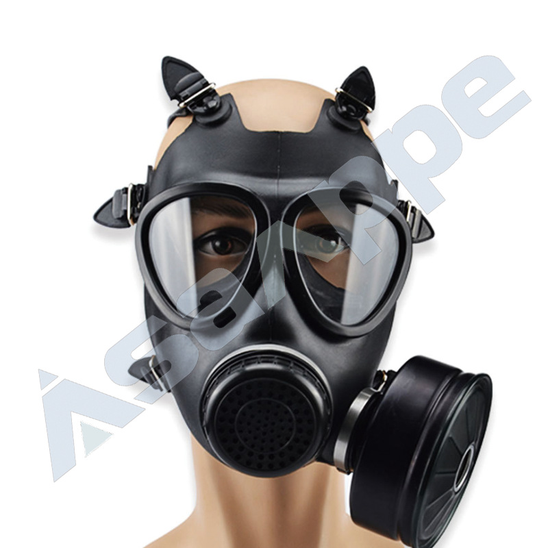 防毒面具87式头戴防毒面罩搭配军品滤毒罐迷彩包厂家直销