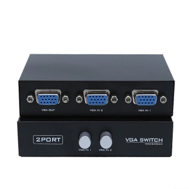 迈拓vga切换器视频显示器转换器主机电脑监控两口高清二进一出