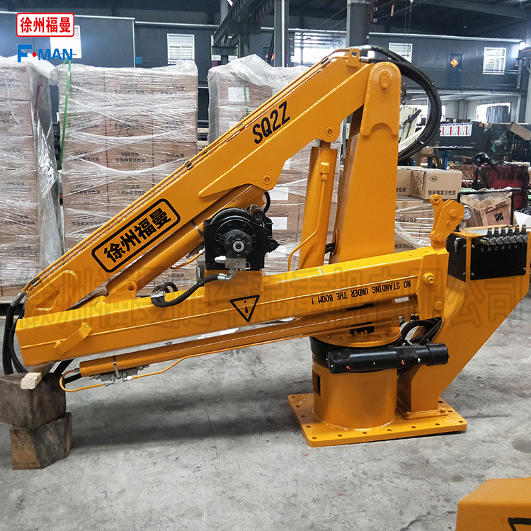 出口吊机2吨折臂船用小吊机游艇折叠臂吊码头克令吊固定式小吊机