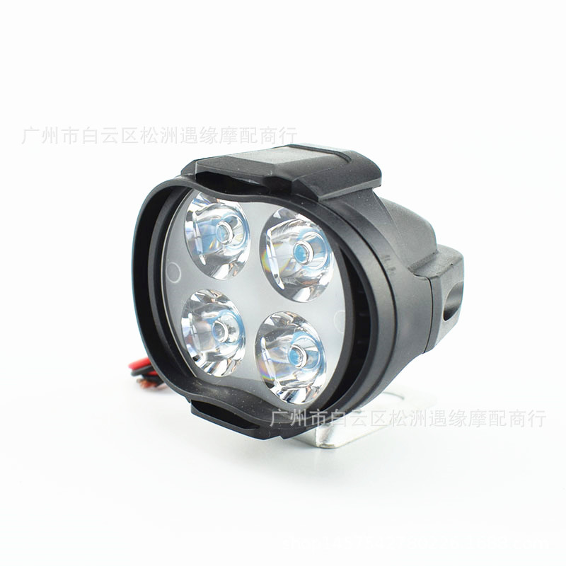 LED Lights of Motorcycle External Modified Front Fog Lamp Four Beads Plastic Head Spotlight Led Motorcycle Spotlight