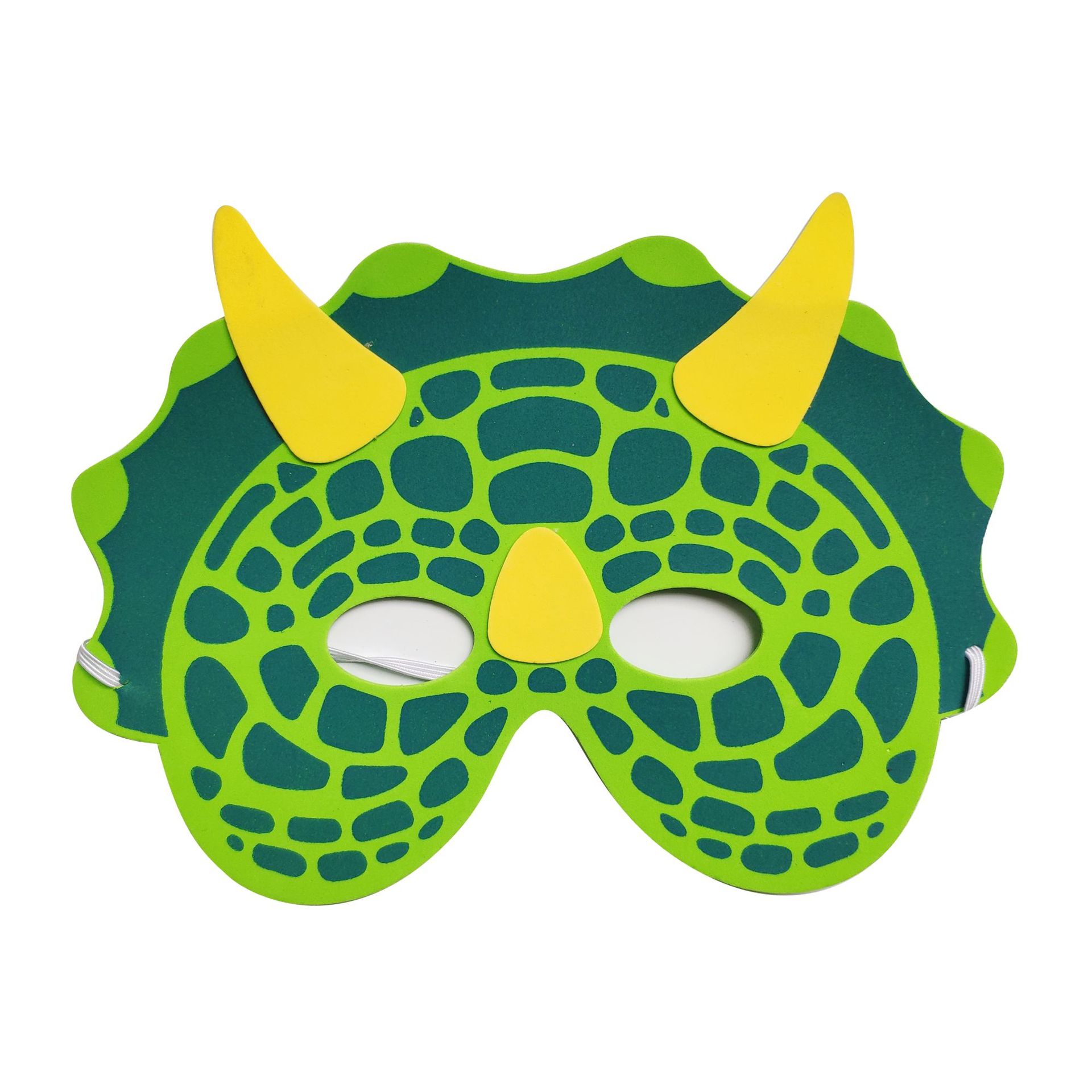 厂家批发优贝eva儿童面具动物卡通面罩森林动物面具剧本恐龙道具