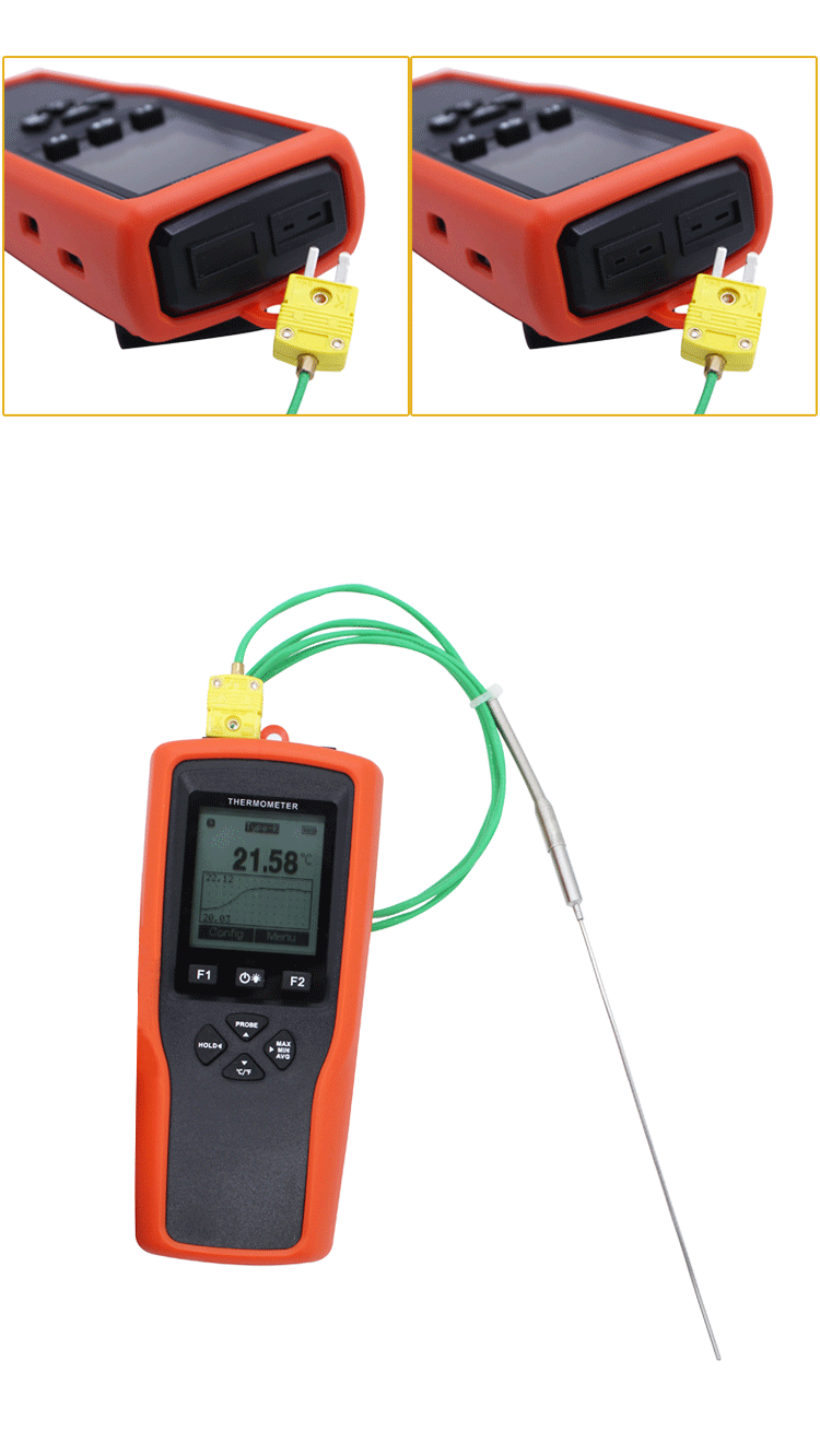 便携式高精度传感器热电阻热电偶手持温度仪工业测温仪表
