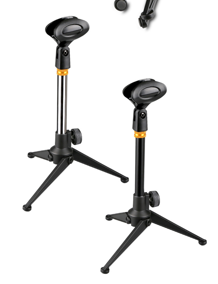声哈sh-060桌面k歌麦克风支架台式麦架电容麦全金属三脚话筒支架