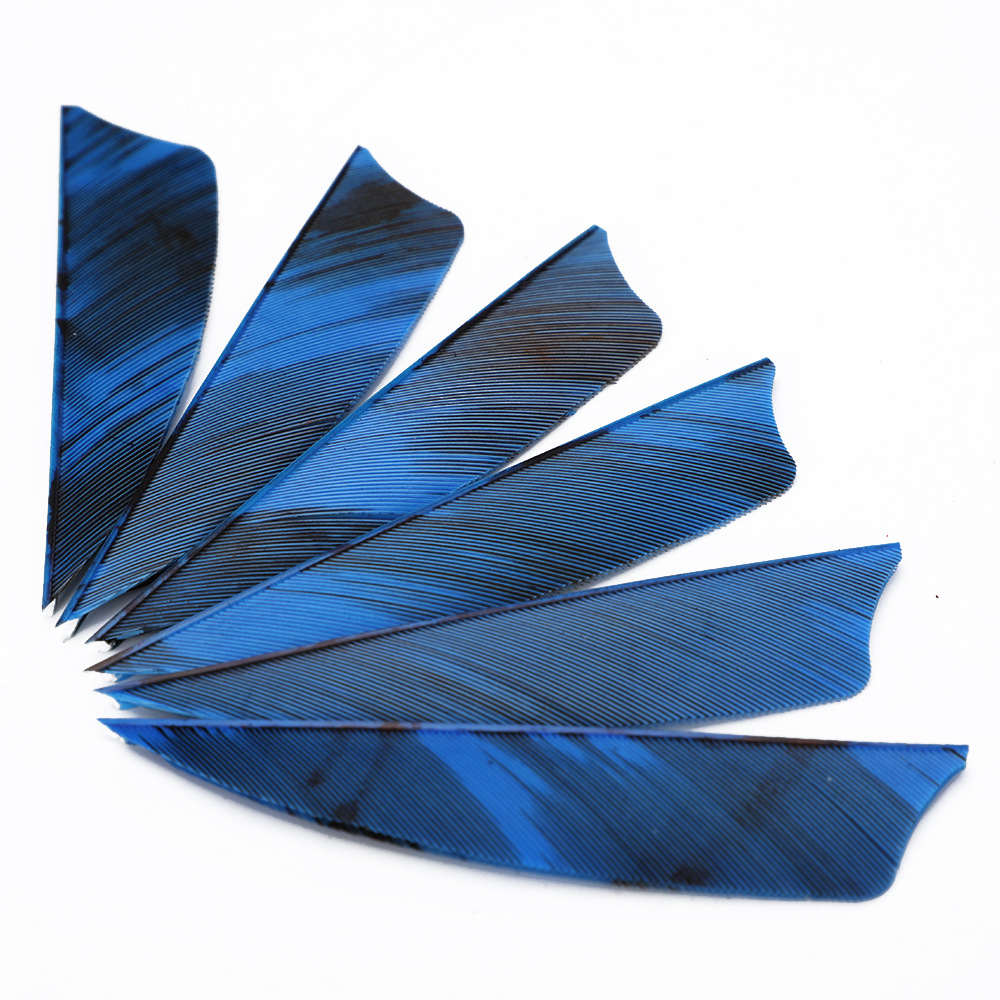 3寸迷彩盾形真羽 弓箭箭羽毛火鸡羽