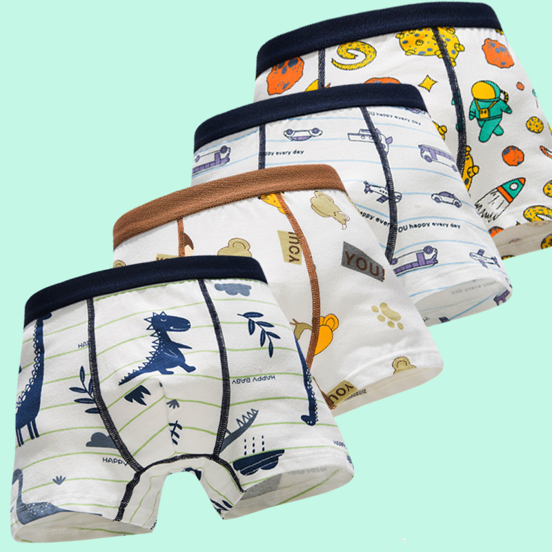 boys‘ boxer briefs pure cotton middle and big children‘s boxer shorts 10-12 years old children‘s pants factory direct sales 3 years old
