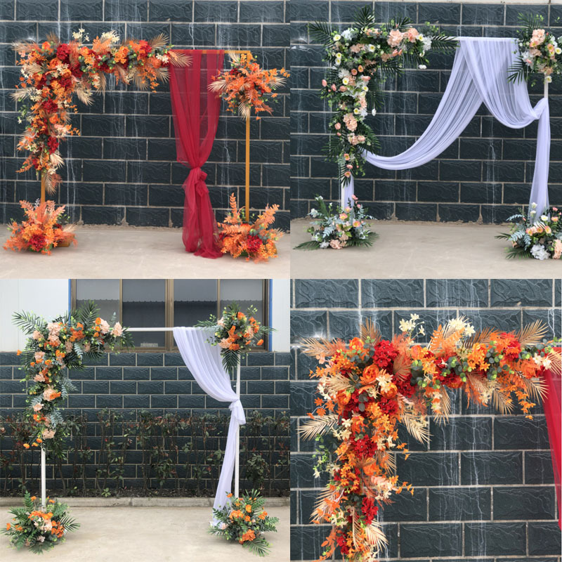 婚庆道具舞台背景架背景铁艺装饰花架定制金色婚礼方形拱门架子