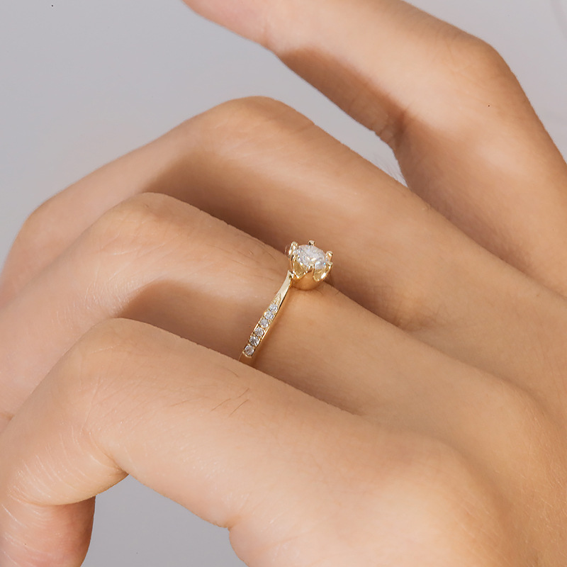 南非天然钻石戒指18k金30分钻石戒指饰品钻戒自带送礼定制饰品