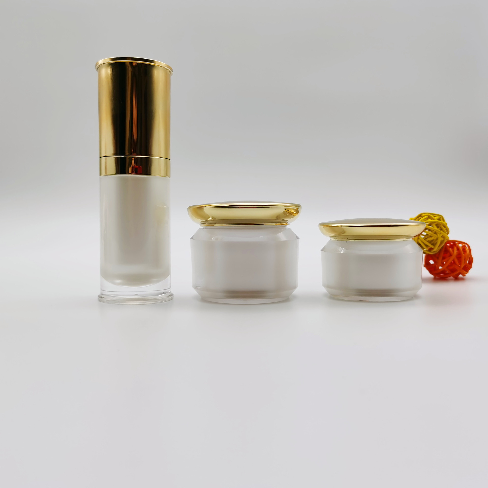 高端爆款30g50g30ml亚克力蘑菇膏霜面霜贵妇膏珍珠膏瓶化妆品瓶子