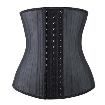外贸25钢骨束腰橡胶束身衣光面乳胶塑身衣收腹带latex waist belt