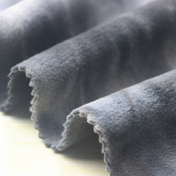 扎染摇粒绒布服装毛毯面料针织纬编全涤超细扎染双刷单摇粒绒布