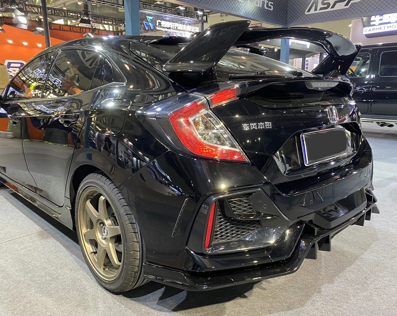 适用2020/21款思域两厢改装typer无限大包围前杠中网后杠配件尾翼