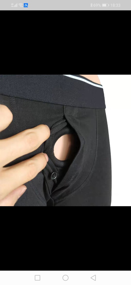 穿戴式纯棉男用内裤隐藏露jj拉拉用品情趣假阳具 同性恋穿戴内裤