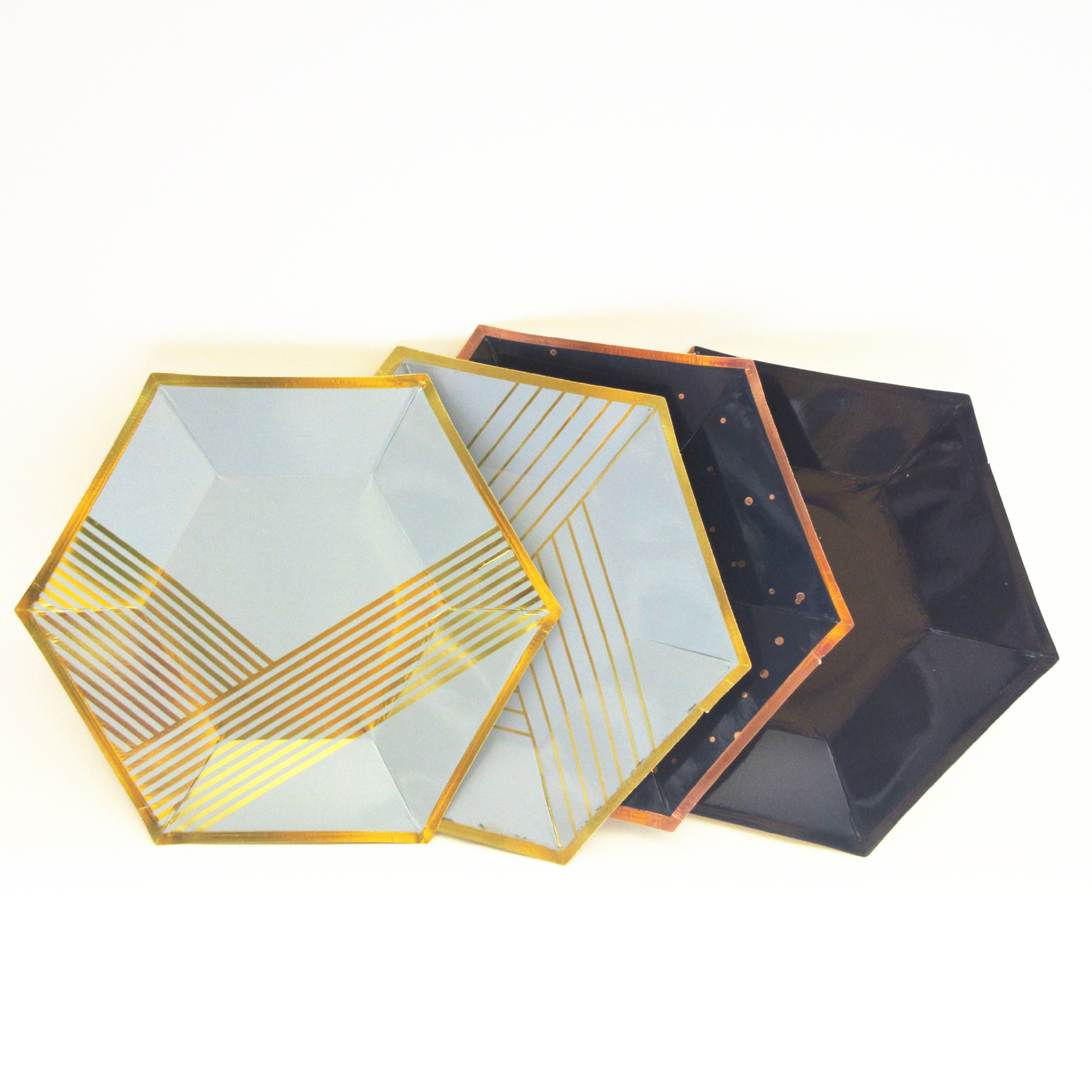 一次性纸盘纸杯派对套装 七寸九寸 六边异形纸盘 厂家批发定制