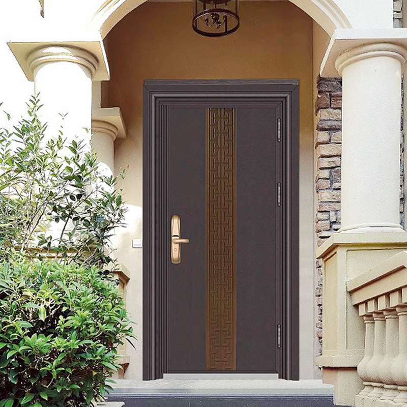 304不锈钢大门学校门平开门别墅不锈钢入户门 中式单门钢进户门