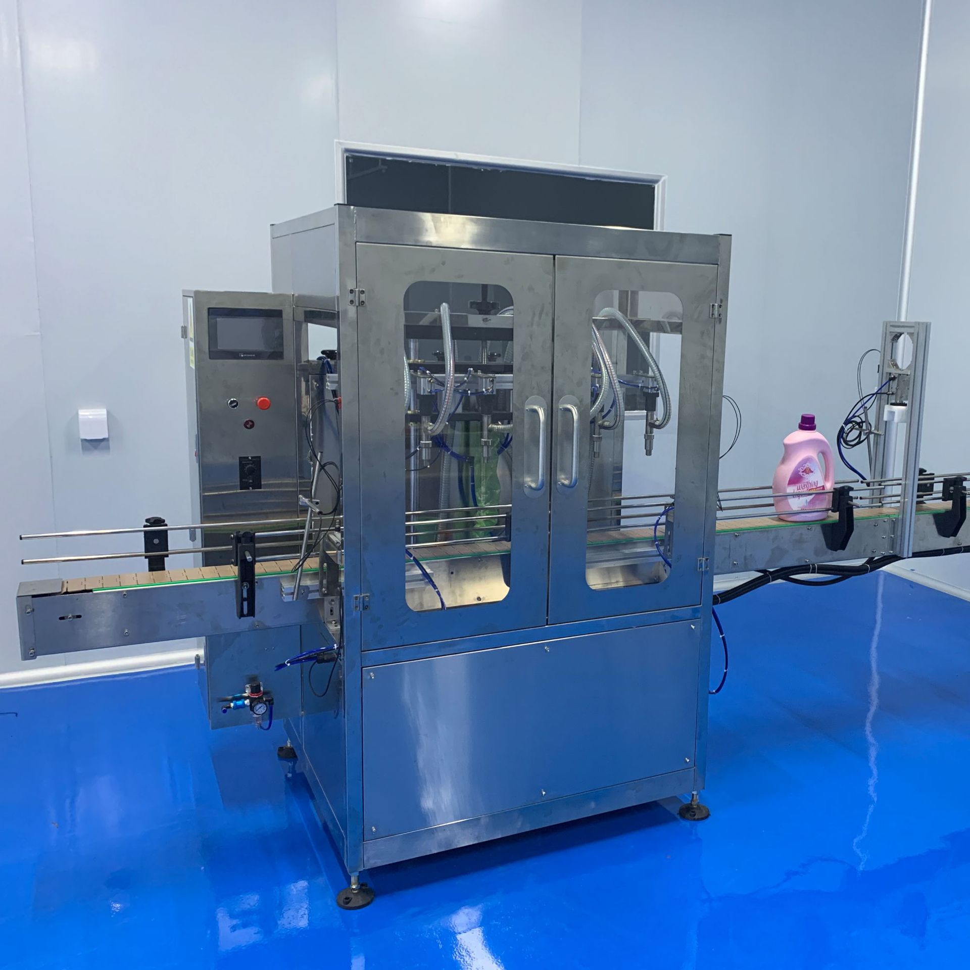 高粘度液体灌装机直线洗衣液洗手液洗洁精日化用品灌装机