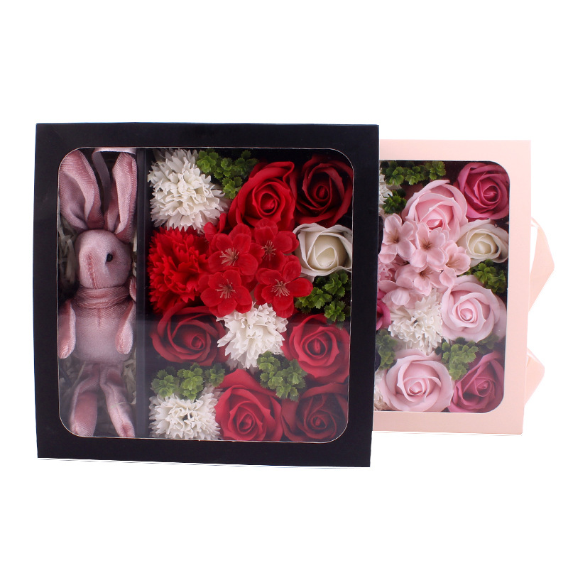 Mother's Day Flower Carnation Amazon Hot 520 Valentine's Day Creative Gift Practical Rose Soap Flower Gift Box