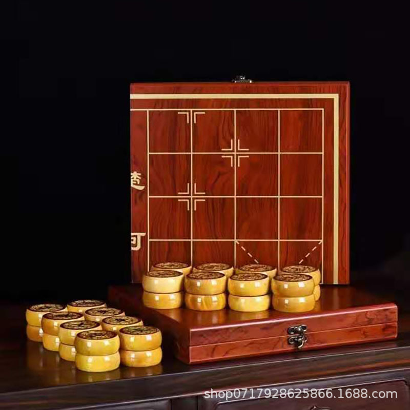 红木中国象棋新款磁吸分离式礼盒金丝楠木黑檀红花梨象棋