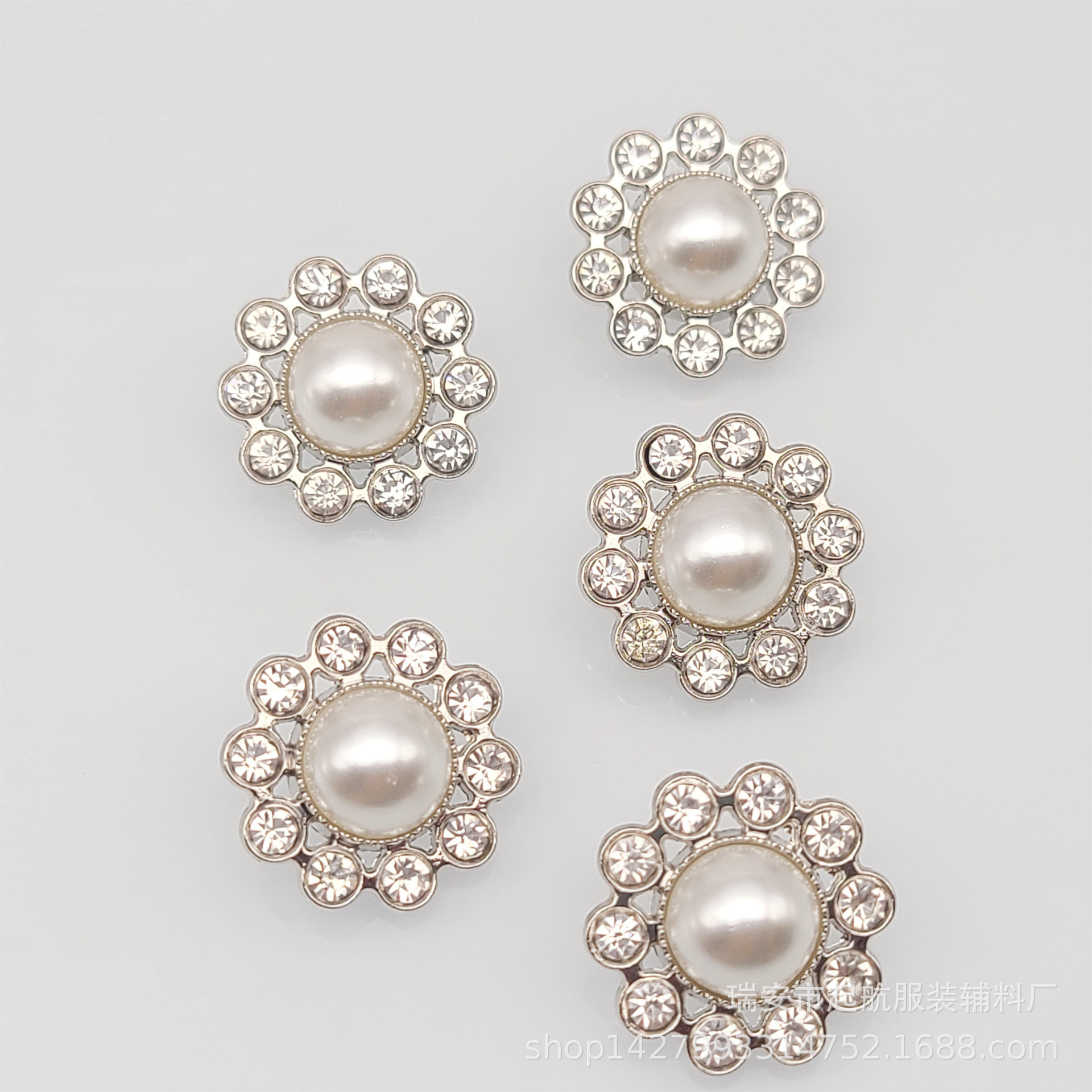 金属纽扣珍珠带钻手缝合金扣子貂皮大衣风衣西装裙子毛衣开衫钮扣