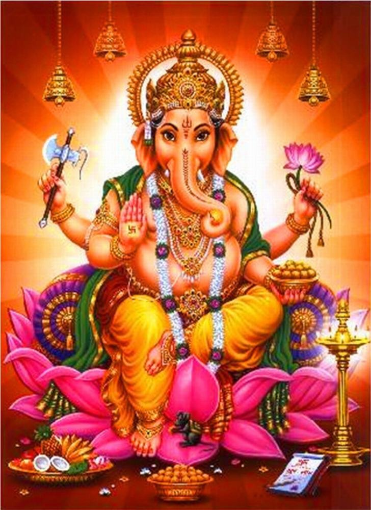 印度象神人身象头宗教人物钻石画