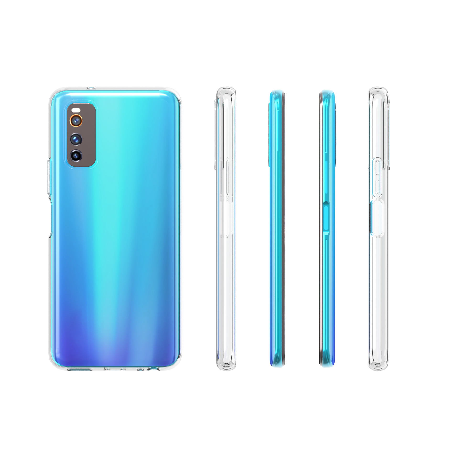 适用vivoiqooneo35g透明软胶tpu防水纹素材清水套手机壳批发