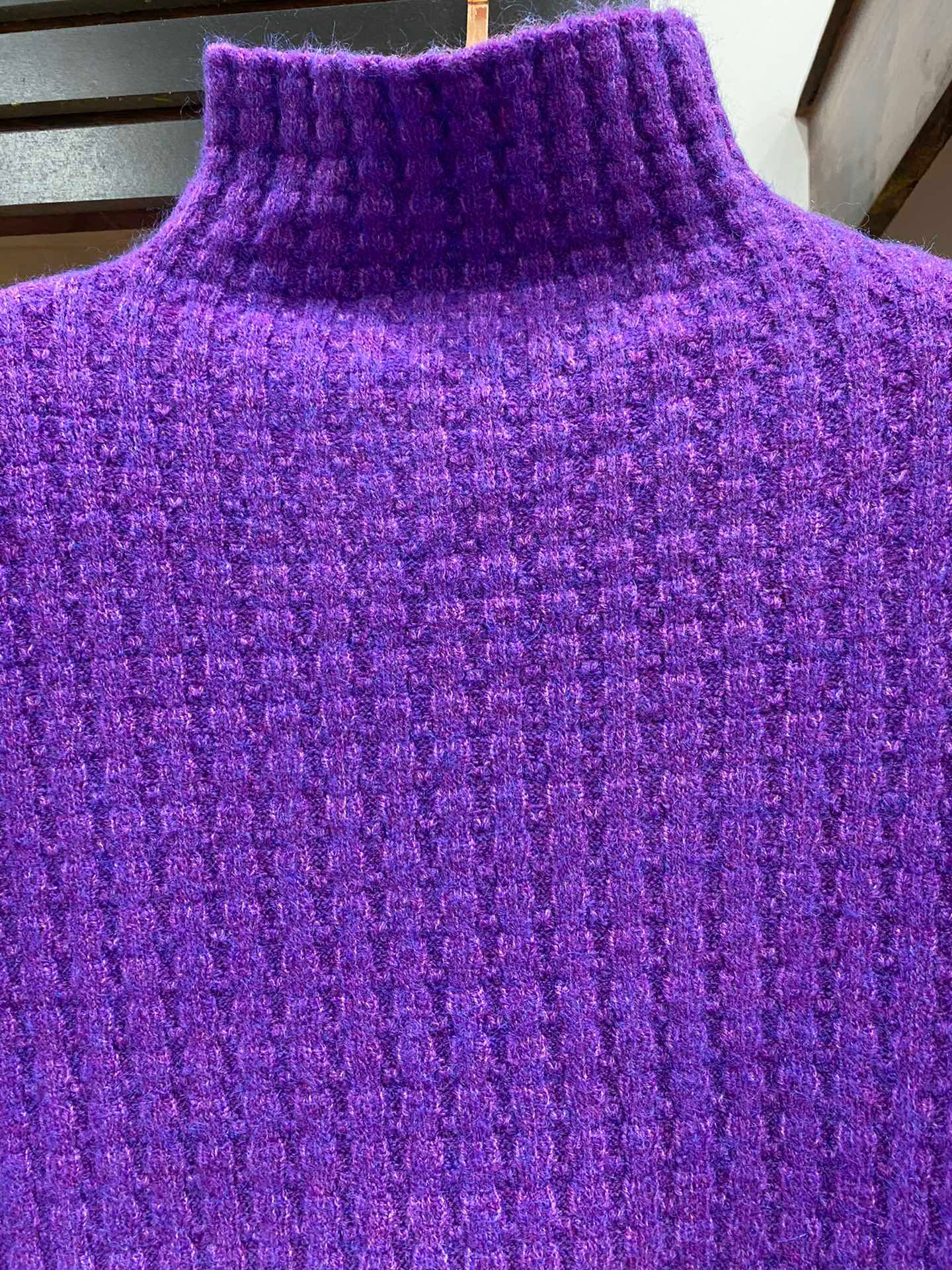 2022紫色毛衣女新款韩版慵懒风宽松加厚麻花针织衫外穿温柔日系厚