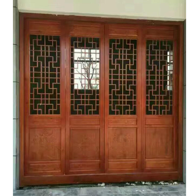 源头厂纸直销实木花格手工制作中式镂空花窗 古建筑实木仿古门窗