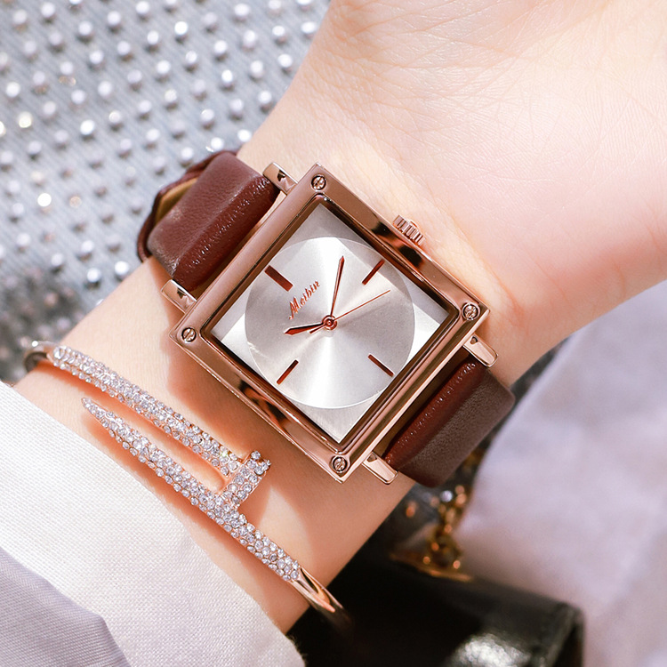 meibin美宾品牌女腕表简约时尚方形石英腕表网络直播专供批发1532
