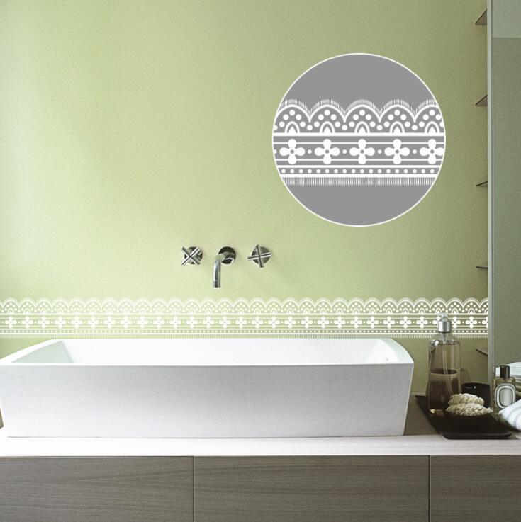 腰线019 厨房卫生间浴室墙面腰线墙贴玄关踢脚线 防水自粘瓷砖贴