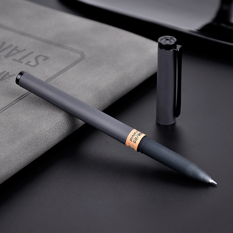 五千年w-3008中性笔0.5mm黑色水笔办公用笔签字笔商务碳素笔高档