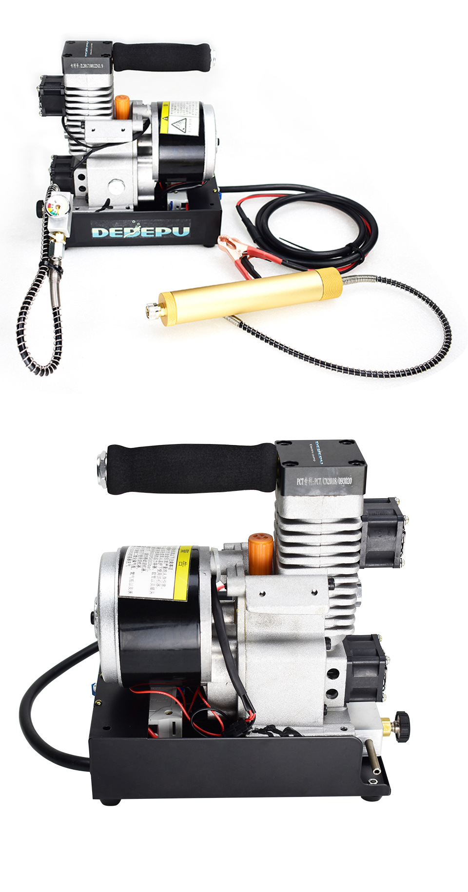 dedepu车载充气泵30mpa4500psi电动大功率高压泵潜水氧气罐气泵