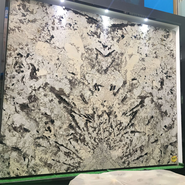 巴西奢石毕加索潘多拉雪山飞狐透光大理石材背景墙玄关画台面茶几