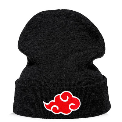 秋冬季火影忍者毛线帽 晓祥云针织帽 二次元动漫cosplay帽