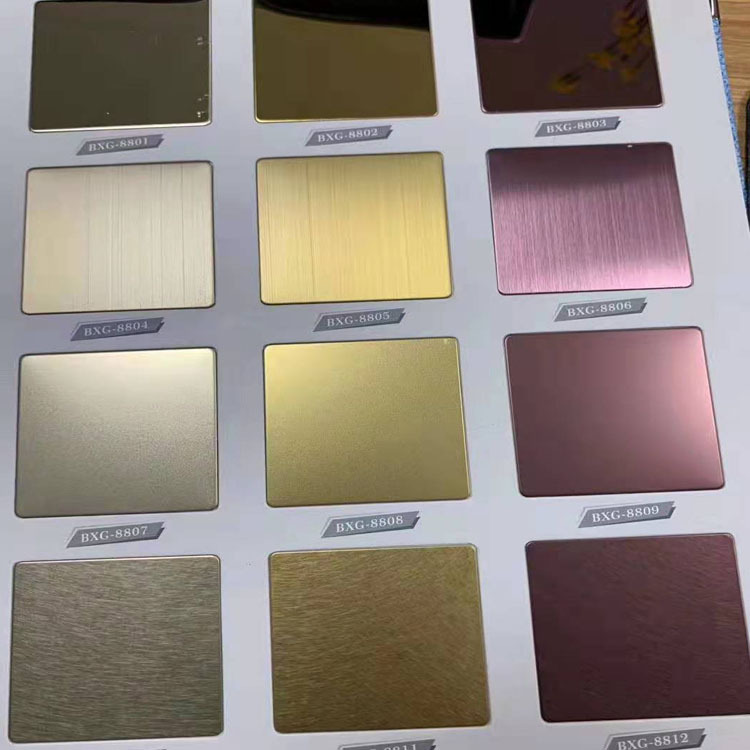 批发201拉丝玫瑰金亮光无指纹不锈钢板 镜面玫瑰金304不锈钢板