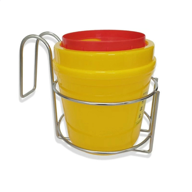 厂家热销放置托架利器盒架子托架医院废物盒托架不锈钢挂架篮