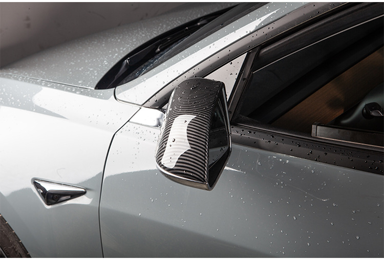 适用于特斯拉model3汽车后视镜壳罩倒车镜防护装饰壳套 倒车镜盖