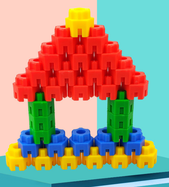 拼接类智多星积木 开发宝宝逻辑思维能力健康型六角积木