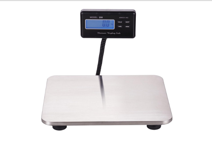 新款全不锈钢电子台秤 200kg多功能智能电子台秤宠物秤邮政快递秤