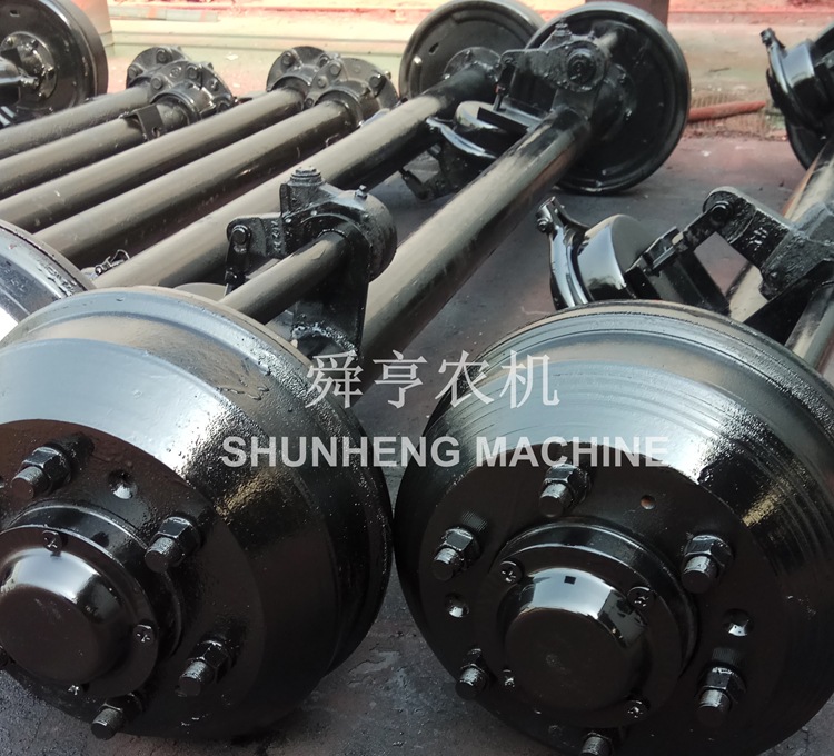 四轮农用拖车 平板拖车车轴 不刹车轴 定做气刹刹车轴 一根起定