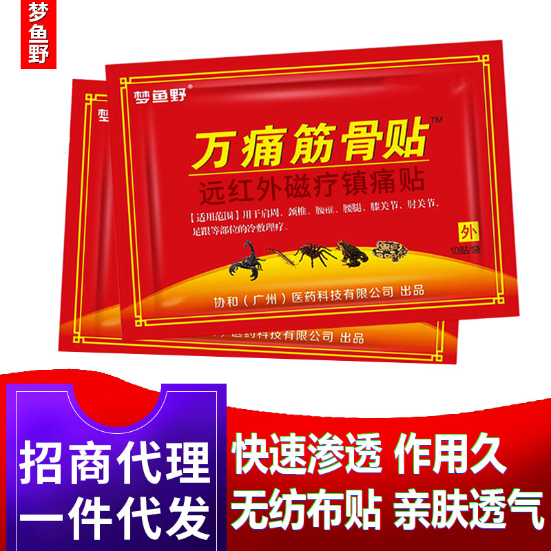 梦鱼野 万痛筋骨贴 颈椎贴膝盖贴肩周贴祛湿贴10