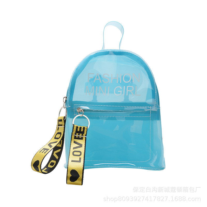 Foreign Trade 21 Children's Gel Bag Schoolbag Boys and Girls Transparent Bag Backpacks Mini Backpack Logo