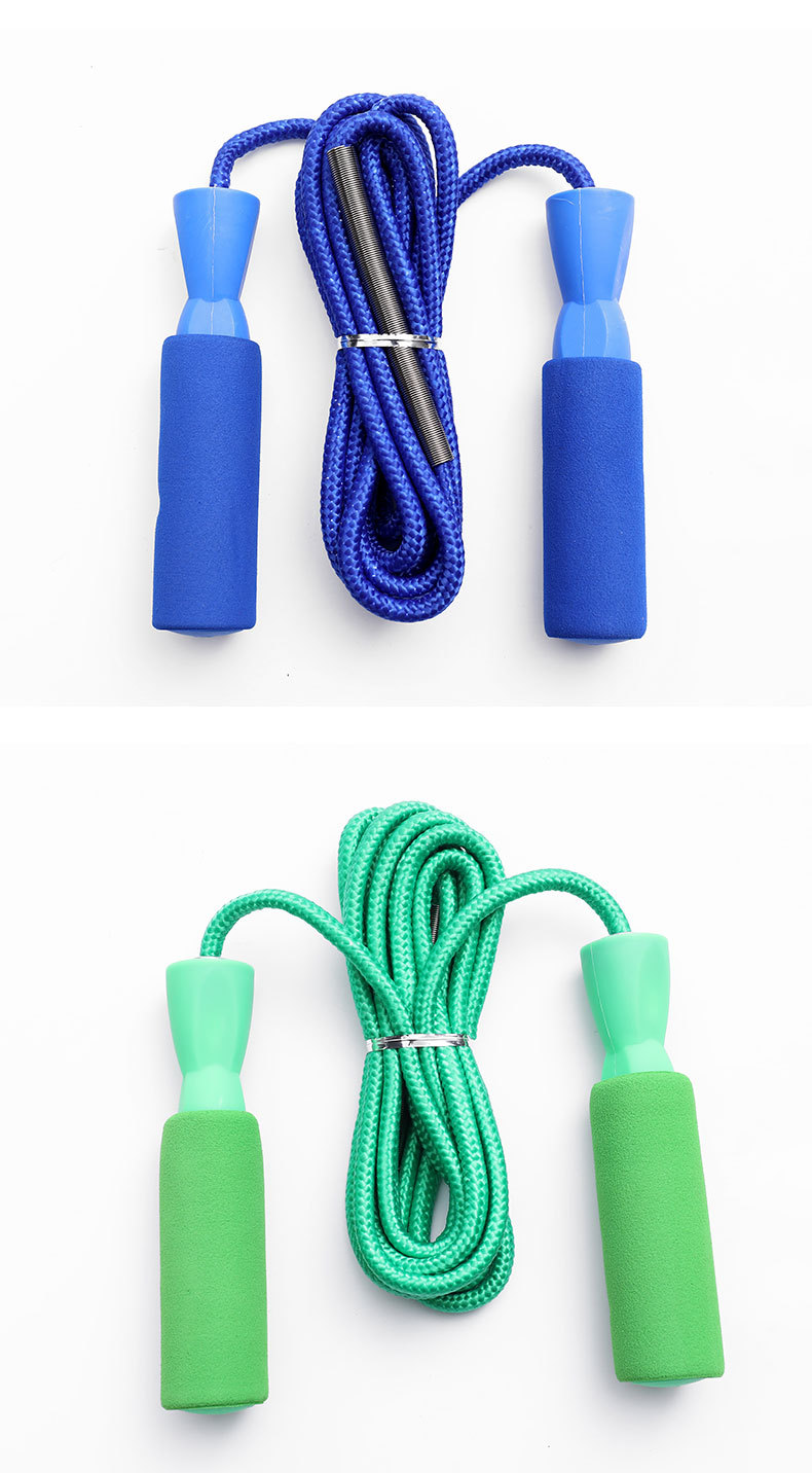 亚马逊竞速负重跳绳儿童成人健身锻炼用加重加粗棉绳轴承跳绳批发