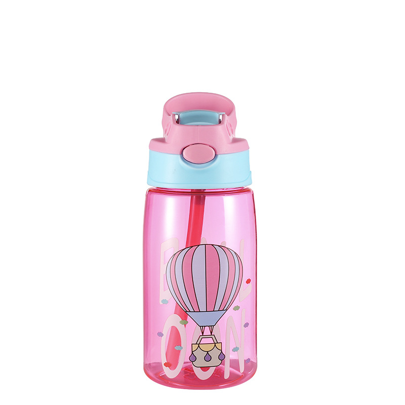 Popular Small Tea Diary Aerospace Bear Plastic Cup with Straw Boys and Girls Children's Creative Glass Children's Day Gift