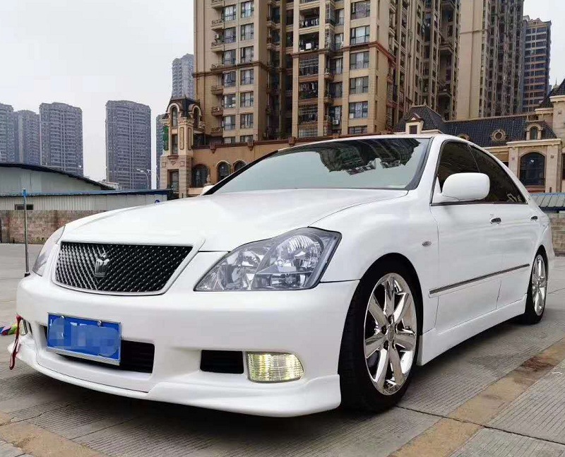 适用2006-2009十二代皇冠改装184日本版大包围前杠前唇 后唇 侧裙