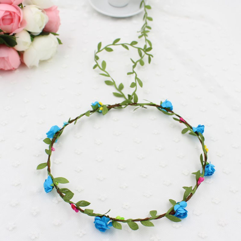 韩版简约款纸花环头饰景点拍照写真头环发饰儿童节目表演妆扮配饰