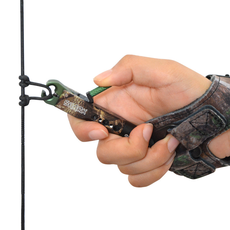腕式撒放器 斯科特鲨鱼迷彩黑色撒放器 复合钳式牛皮腕带撒放